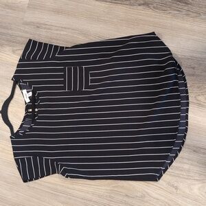 Black and white striped top